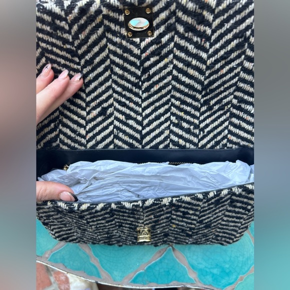 ANINE BING Nico Bag in Cream & Black Fishbone New with Tags! - Picture 16 of 16